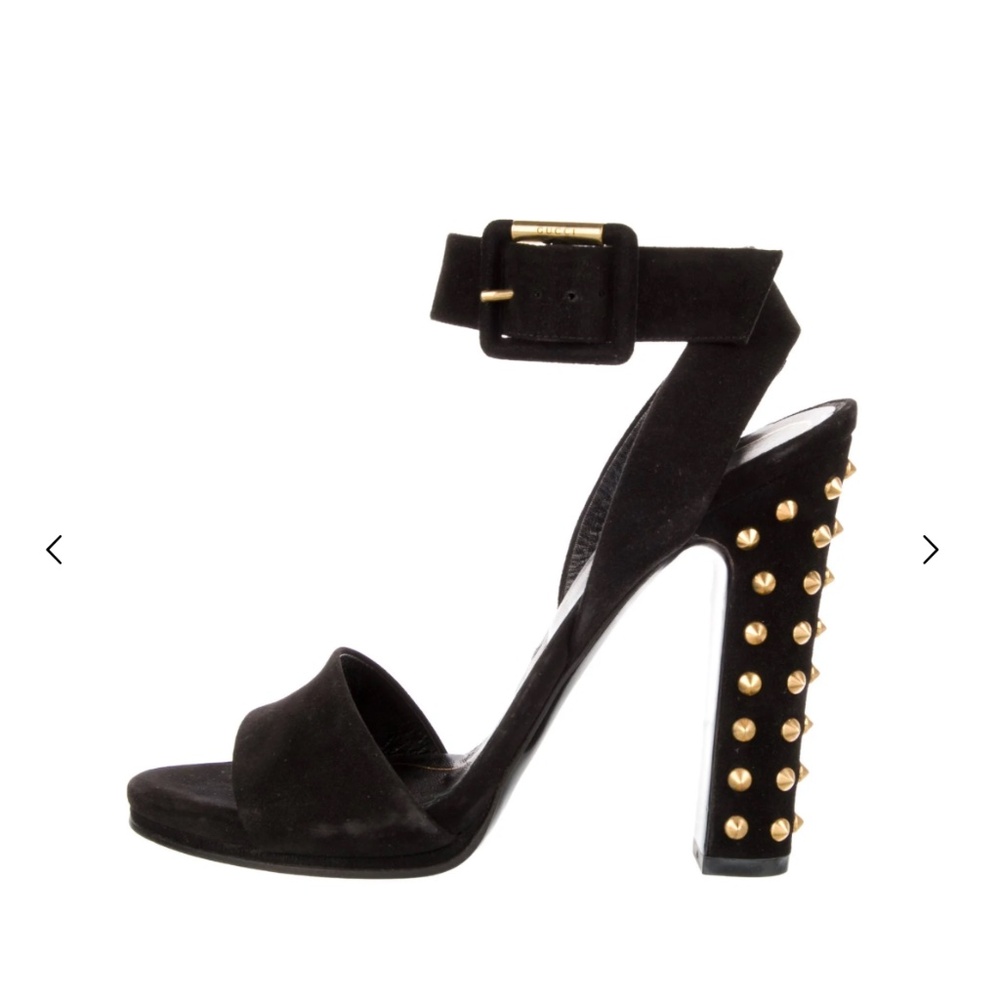 Gucci Suede Studded Accents Sandals Women's Size: IT 38